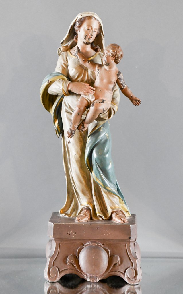 19TH CENTURY ITALIAN MADONNA AND