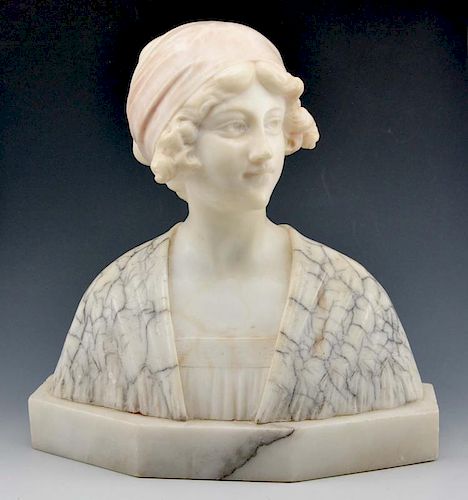 19TH CENTURY ITALIAN MARBLE BUST OF