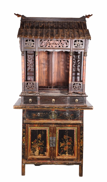 19th century lacquered Chinese