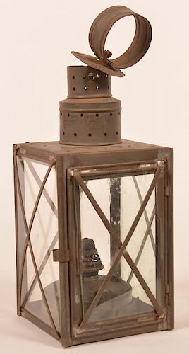 19TH CENTURY LANTERN WITH FLUID