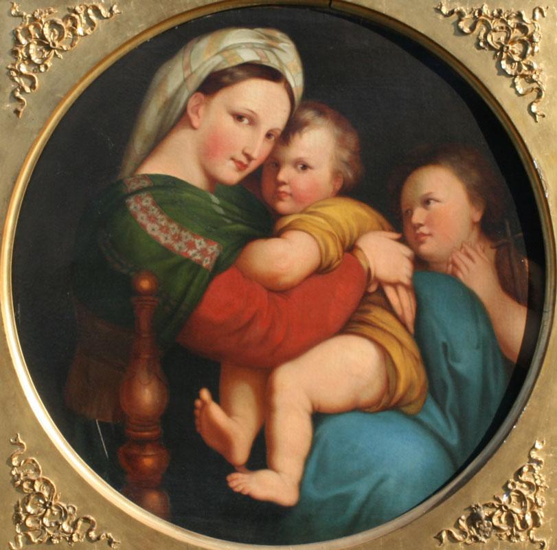19TH CENTURY MADONNA PAINTING AFTER
