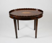 19TH CENTURY MAHOGANY INLAID T