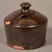19TH CENTURY MANGANESE GLAZED
