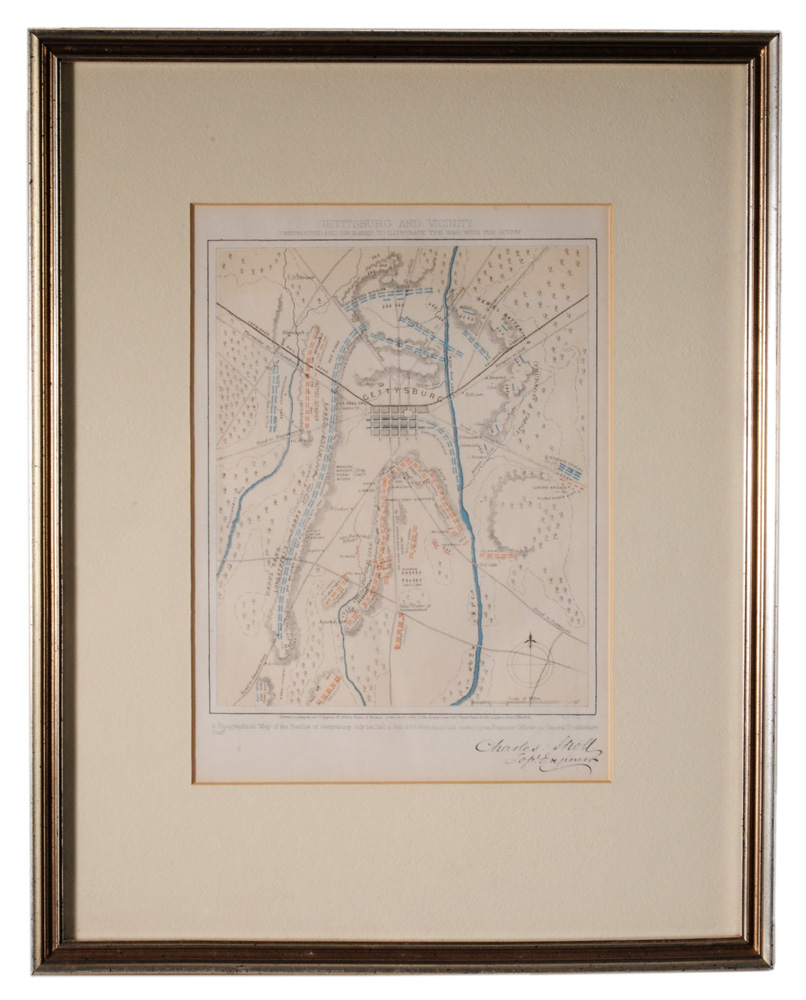 19th Century Map of Gettysburg,
