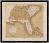19th century map of the southe