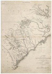 19th century map of the Southe