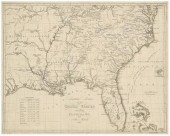 19th century map of the Southe