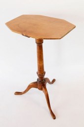 19TH CENTURY MAPLE TRIPOD OCTA