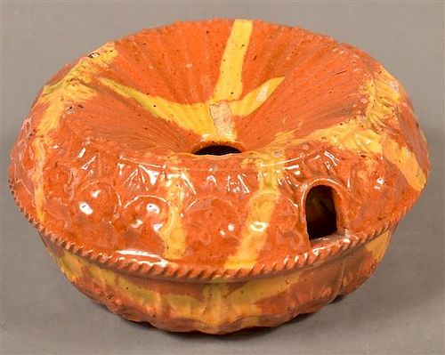 19TH CENTURY MOLDED REDWARE