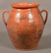 19TH CENTURY MOTTLE GLAZED RED