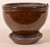 19TH CENTURY MOTTLE GLAZED RED