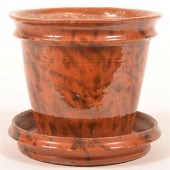 19TH CENTURY MOTTLE GLAZED RED