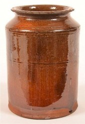 19TH CENTURY MOTTLE GLAZED RED