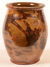 19TH CENTURY MOTTLE GLAZED RED
