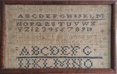 19TH CENTURY NEEDLEWORK ALPHAB