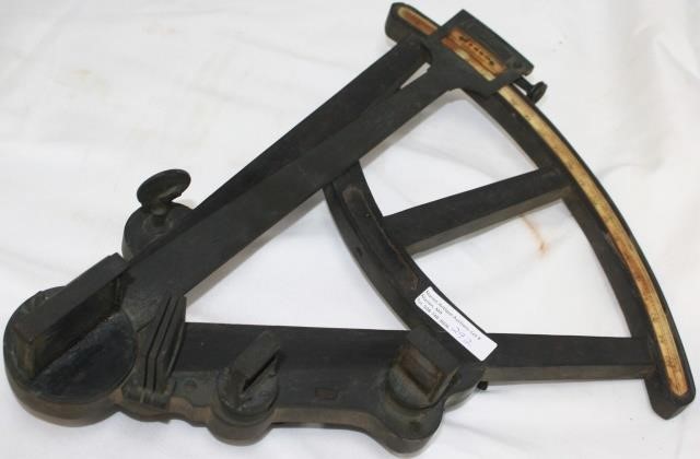 19TH CENTURY OCTANT, DARK EBONY
