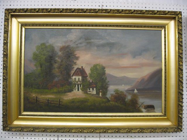 19th Century Oil European landscape