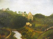 19th Century Oil European Land