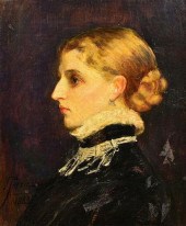 19TH CENTURY OIL ON BOARD FEMA