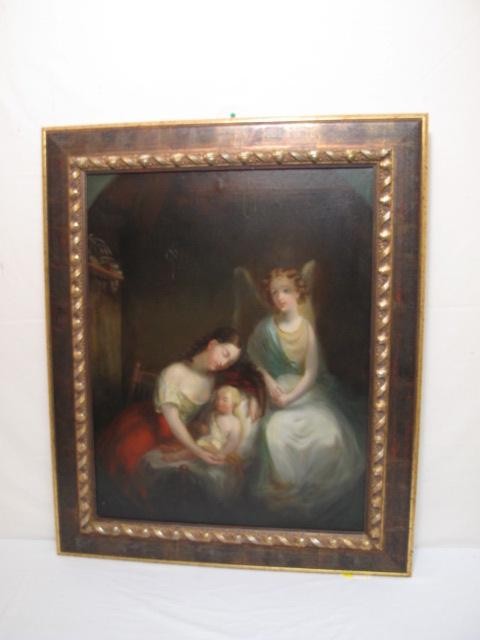 19th century oil on canvas painting