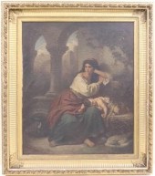 19TH CENTURY OIL ON CANVAS, DE