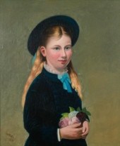 19TH CENTURY OIL ON CANVAS POR