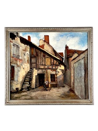19TH CENTURY OIL ON CANVAS MAN AT