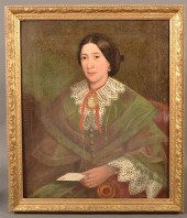 19TH CENTURY OIL ON CANVAS POR