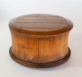 19TH CENTURY OVAL PINE AND WAL