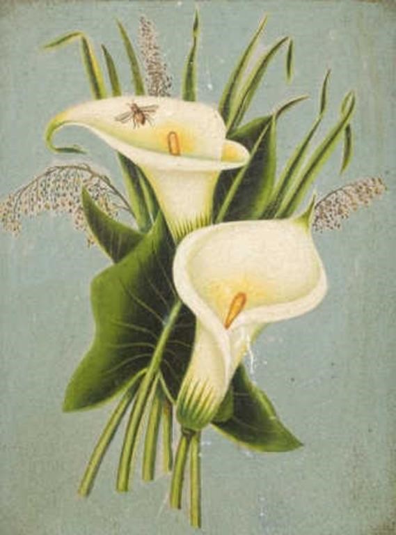 19TH CENTURY PAINTING OF LILIESA