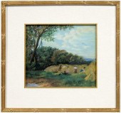 19th century pastel landscape,
