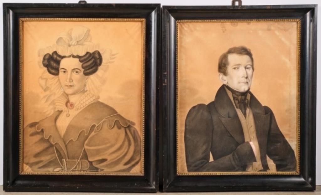 19TH CENTURY PENCIL PORTRAITS - CAN