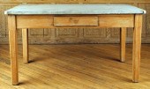 19TH CENTURY PINE MARBLE TOP P