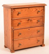 19TH CENTURY PINE MINIATURE CH