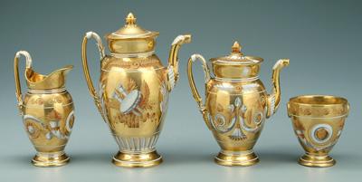 19th century porcelain tea service: