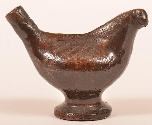 19TH CENTURY REDWARE BIRD FORM