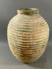 19TH CENTURY RIBBED BULBOUS OL