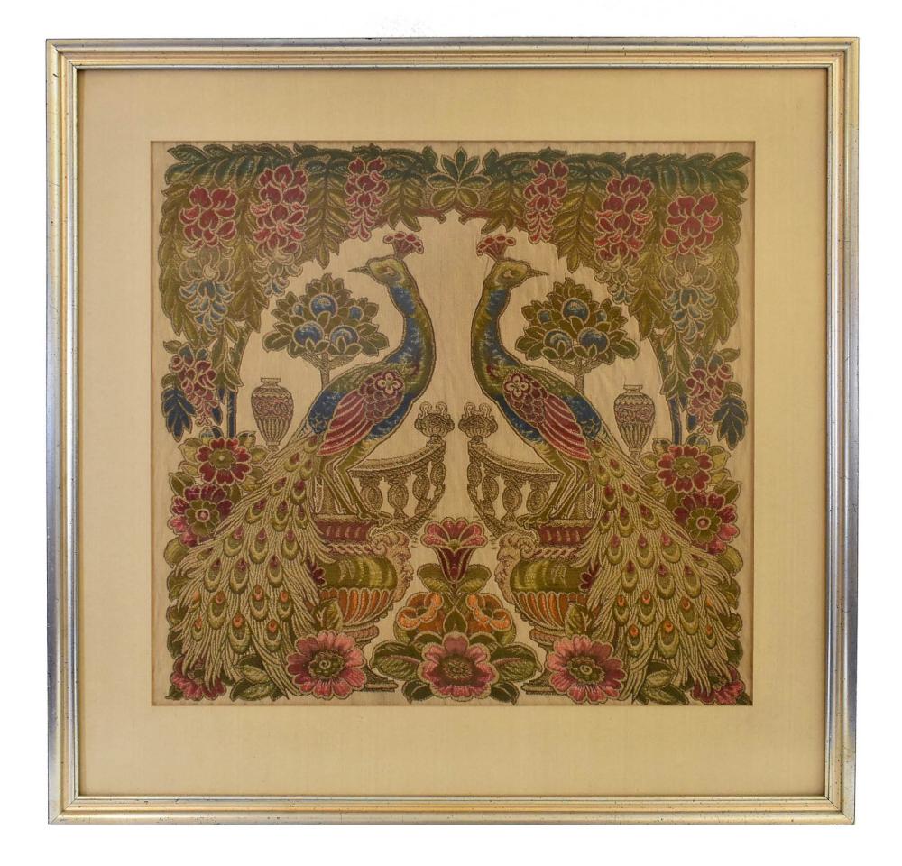 19TH CENTURY SILK EMBROIDERY OF A
