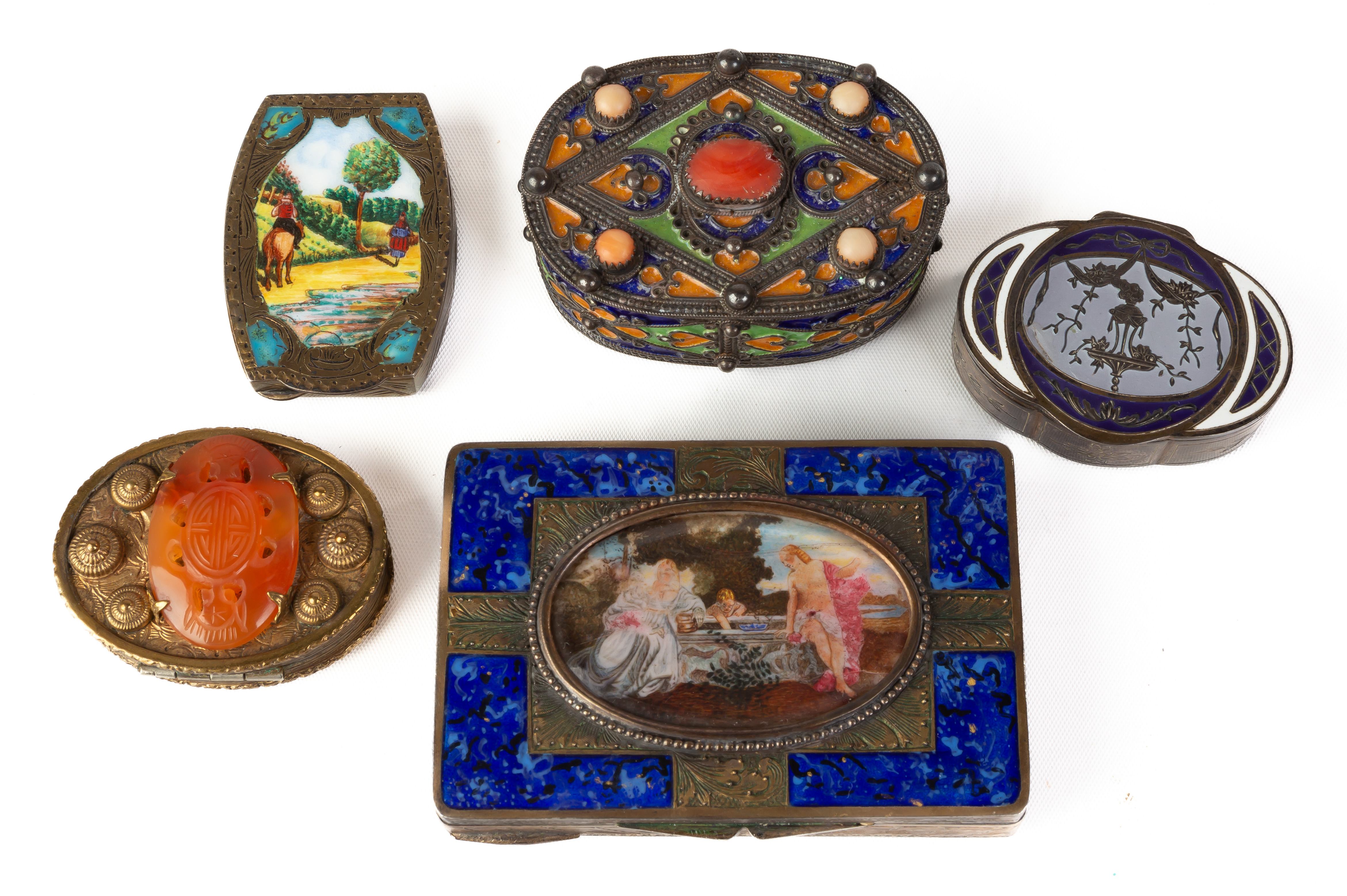 19TH CENTURY SILVER, HARDSTONE, AND