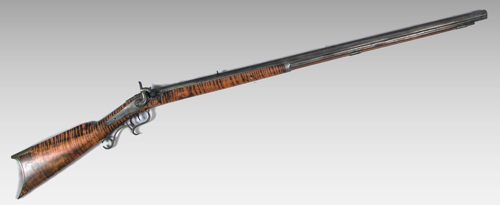 19TH CENTURY TIGER MAPLE HALF STOCK
