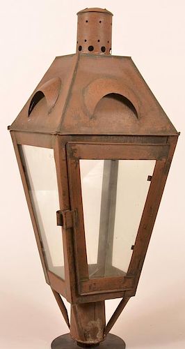 19TH CENTURY TIN POST