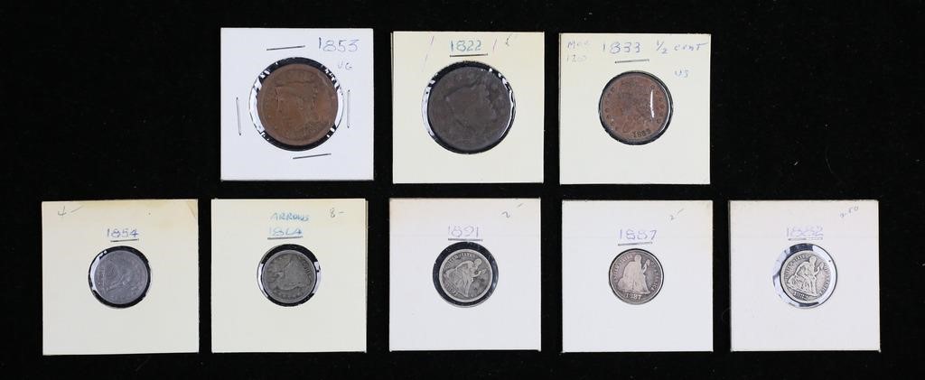 19TH CENTURY UNITED STATED COINS