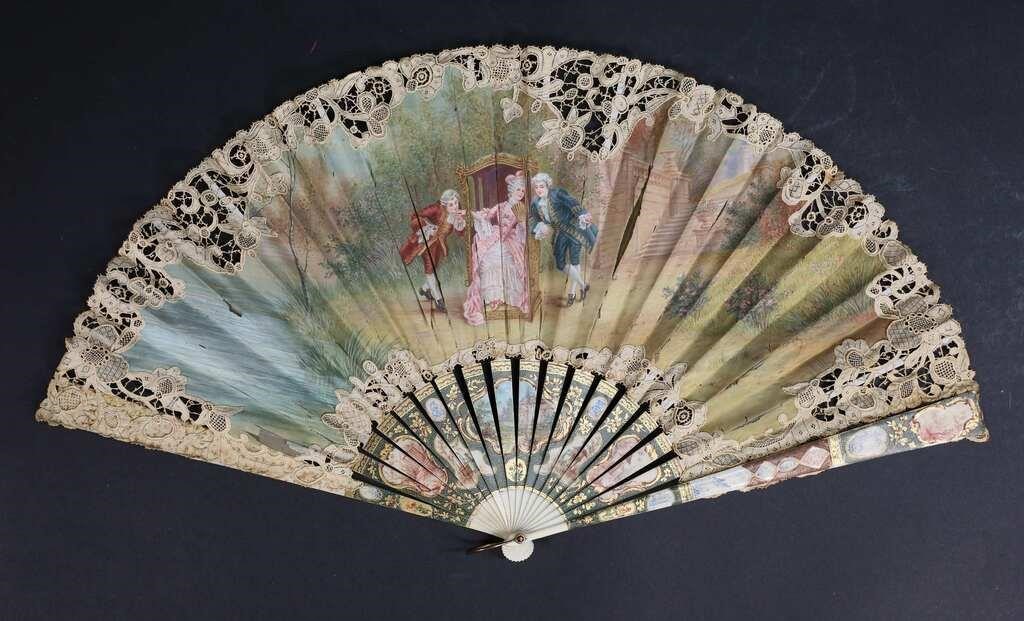 19TH CENTURY VANERD SILK GAUZE LEAF