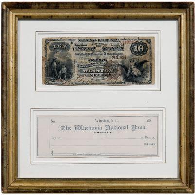 19th century Wachovia banknote,