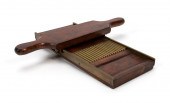 19TH CENTURY WALNUT AND BRASS