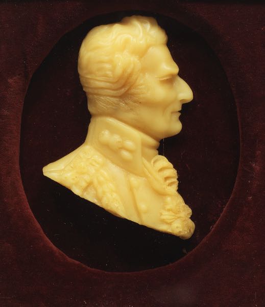 19TH CENTURY WAX PORTRAIT BUST OF