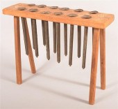 19TH CENTURY WOOD AND TIN 12 T