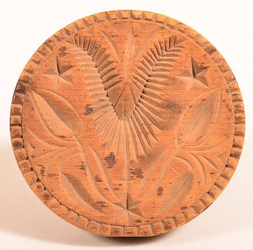 19TH CENTURY WOOD TULIP PATTERN