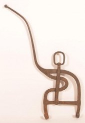 19TH CENTURY WROUGHT IRON HEAR