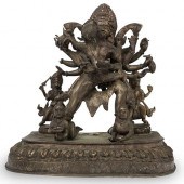 19TH CT. BRONZE SHAKTI STATUED